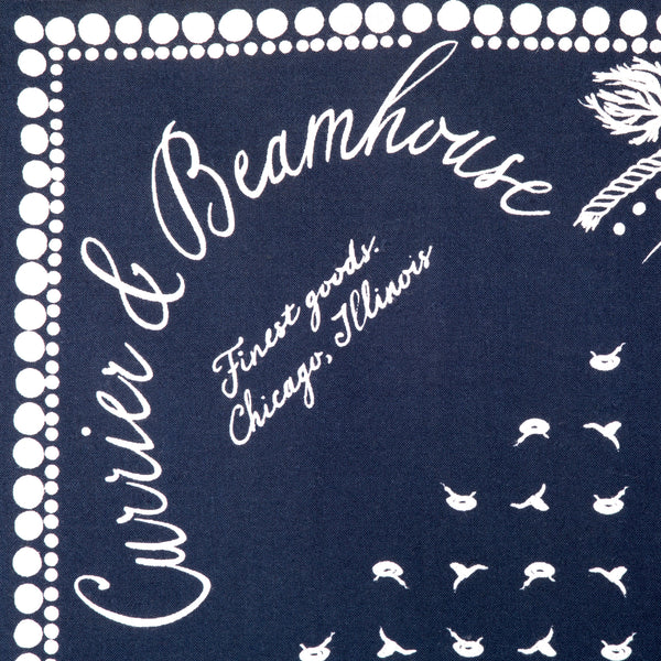 Screen printed cowboy bandana, limited edition tomato red cotton - Currier & Beamhouse