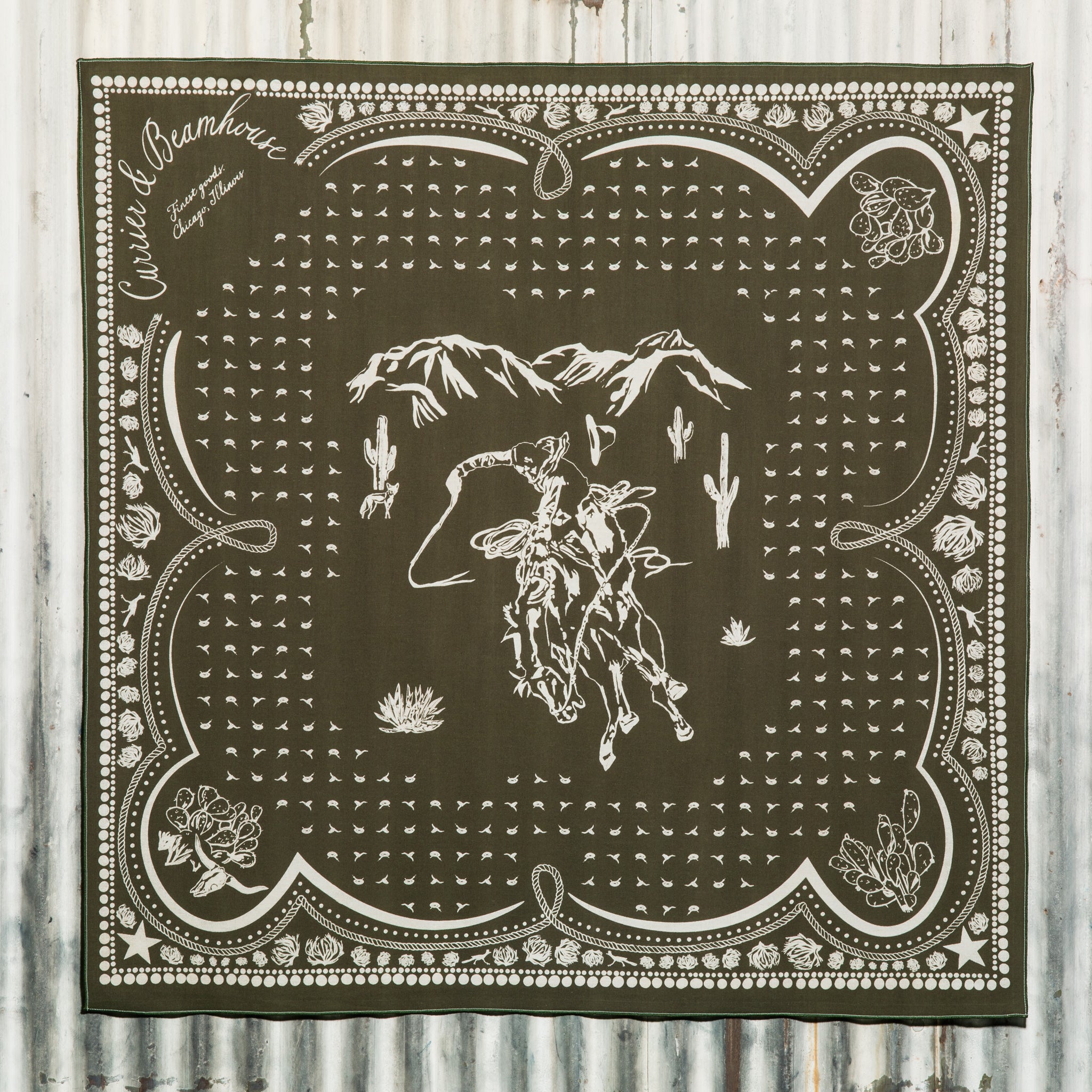 Vintage Wamcraft Bandana Made in the USA Red Paisley Design