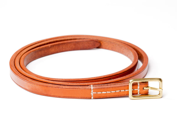 ½" buckled belt in tan English bridle - Currier & Beamhouse