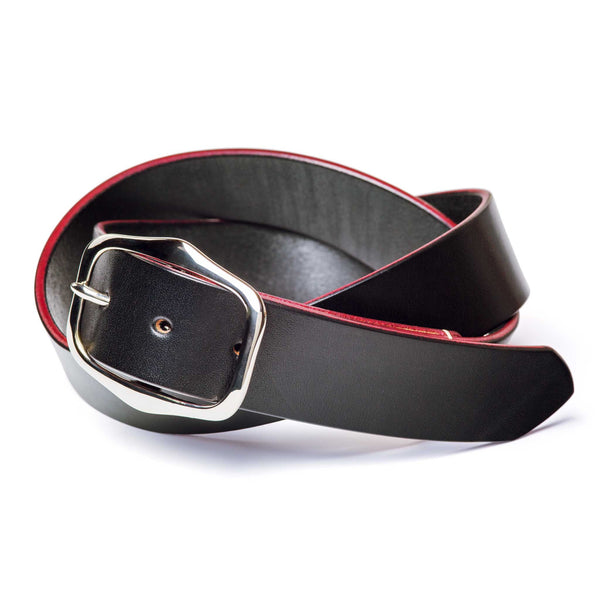 1 ½" standard buckled belt, black English bridle - Currier & Beamhouse