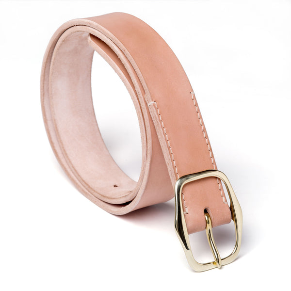 1 ½" standard buckled belt, natural vegetable tanned leather - Currier & Beamhouse