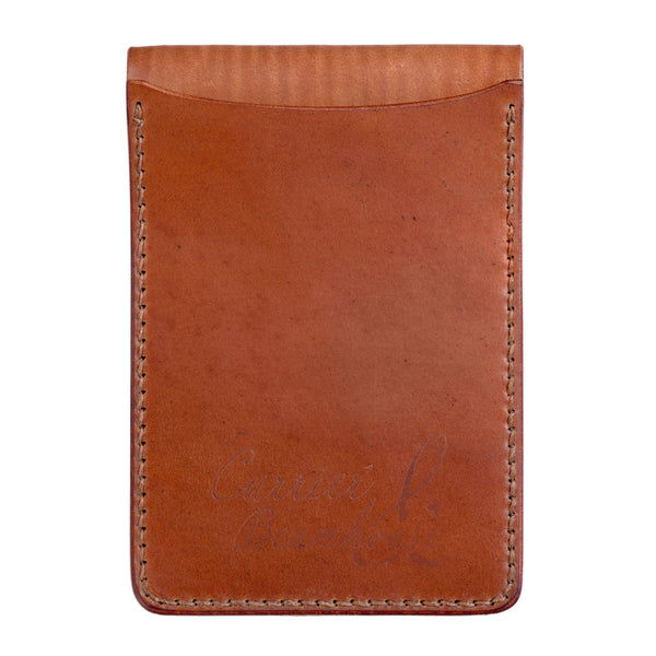Two slot vertical wallet, tan Horween shell cordovan - Currier & Beamhouse
