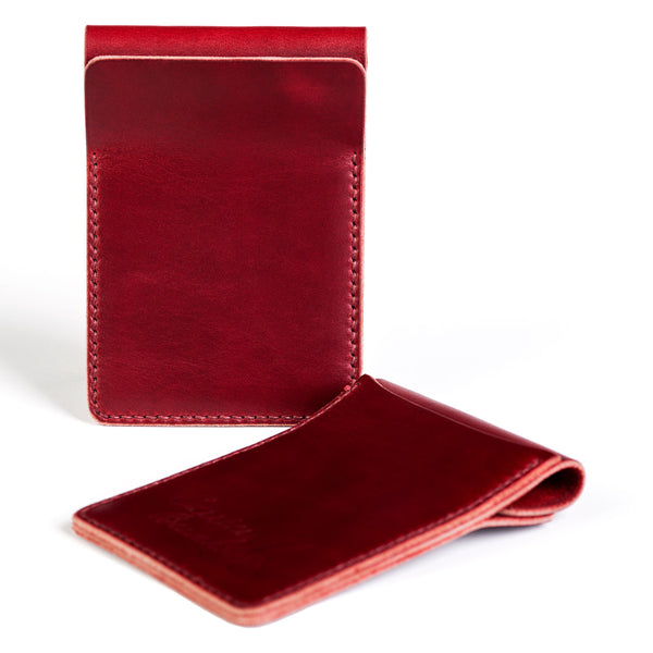 Two slot vertical wallet, oxblood Horween Legacy - Currier & Beamhouse