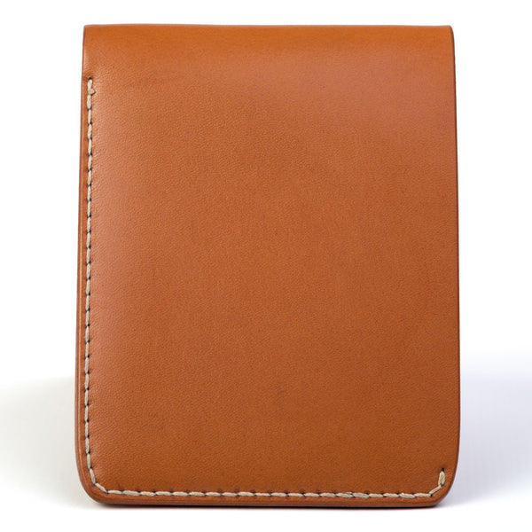Traditional bifold wallet, tan English bridle - Currier & Beamhouse